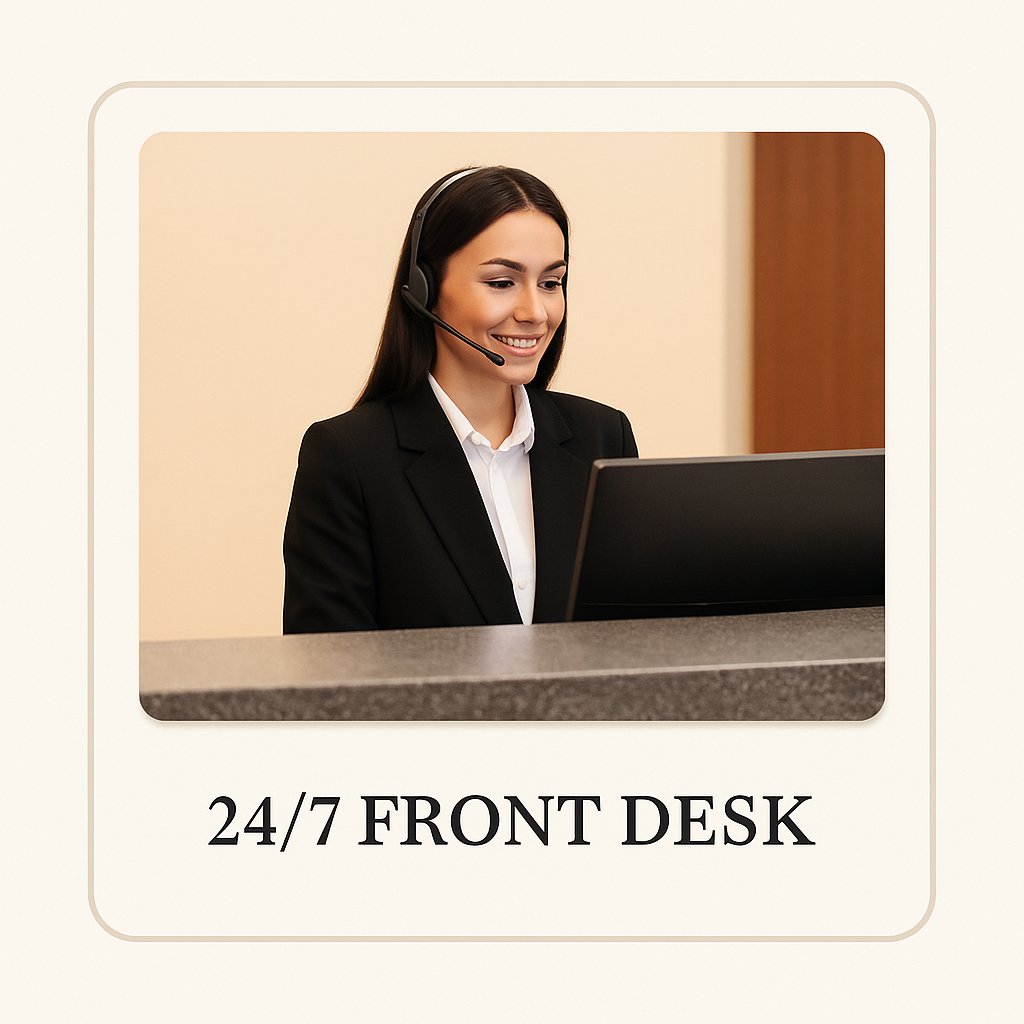 24/7 front desk assistance