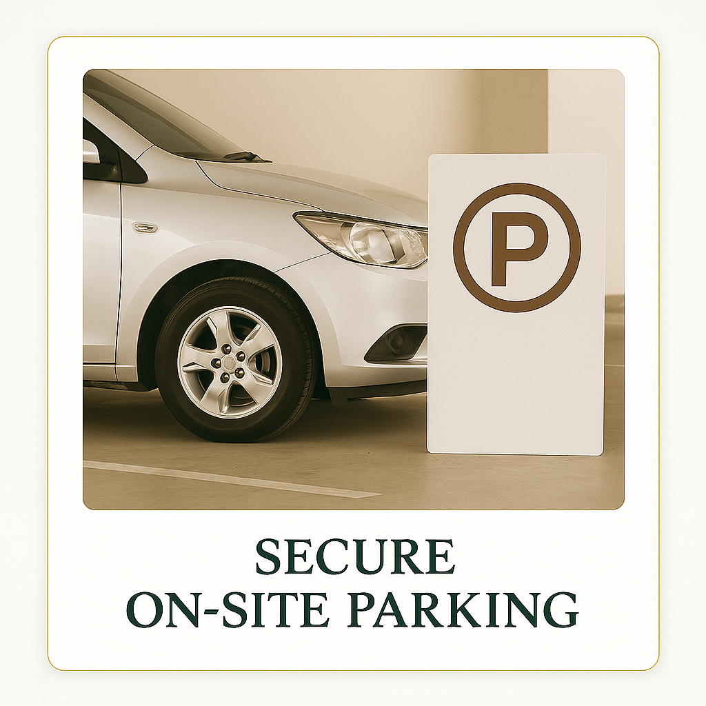 Secure on-site parking