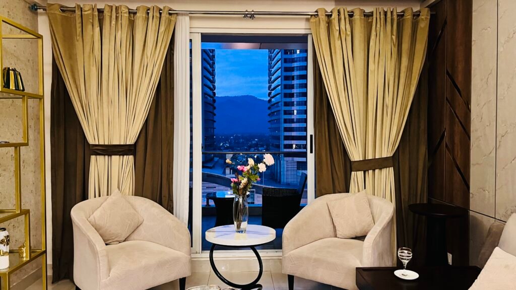 Executive living with skyline outlook