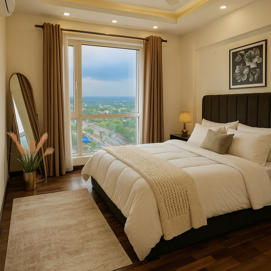 Margalla View From Premium 2-Bedroom Apartments In Elysium Tower Islamabad