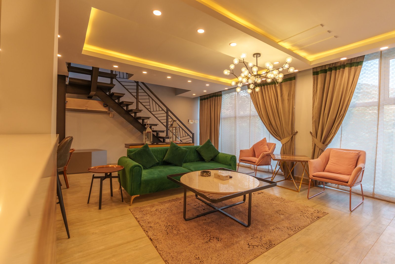 Living room of the premium private cottage in Murree