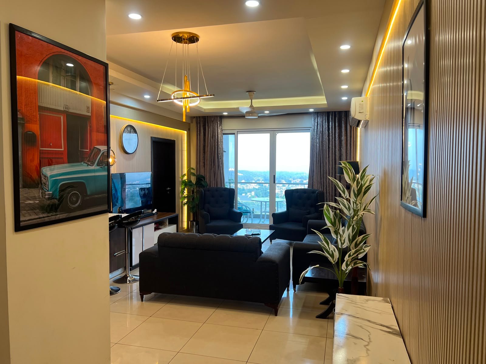 Two bedroom apartment terrace at Elysium Tower Islamabad