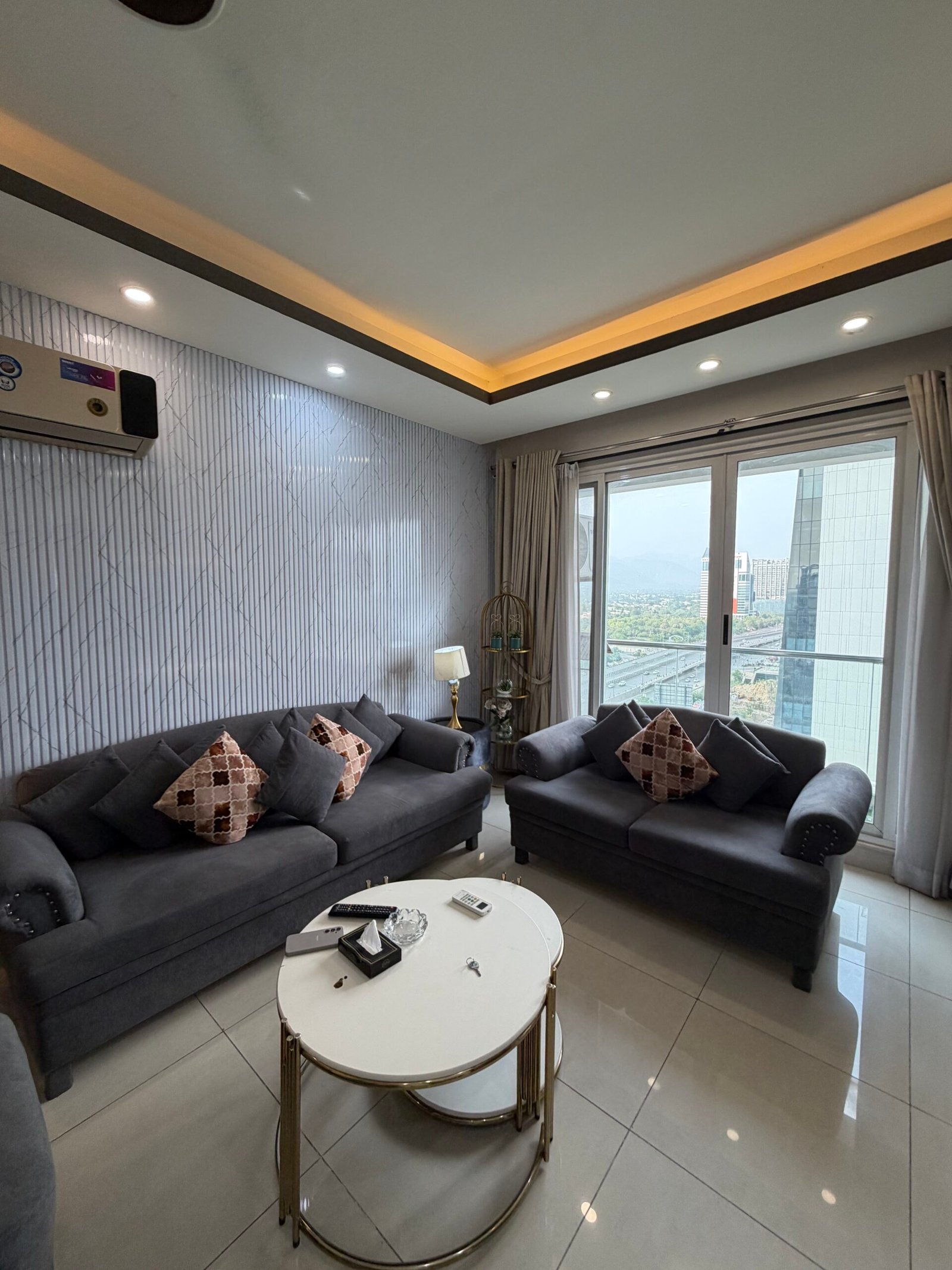 One Bedroom with Balcony and Mountain Views, Elysium Tower Islamabad serviced apartment