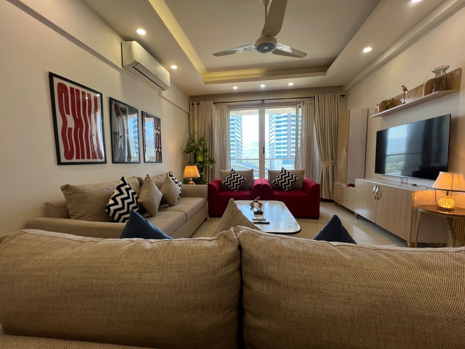 Two Bedroom Apartment with Centaurus Views, Elysium Tower Islamabad serviced apartment
