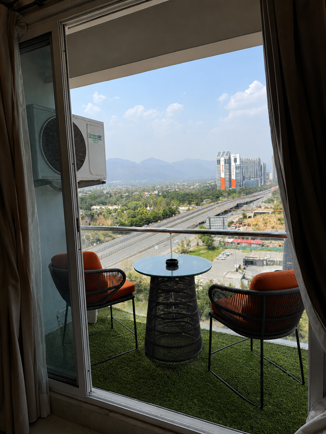 One Bedroom with Balcony and City Views, Elysium Tower Islamabad serviced apartment